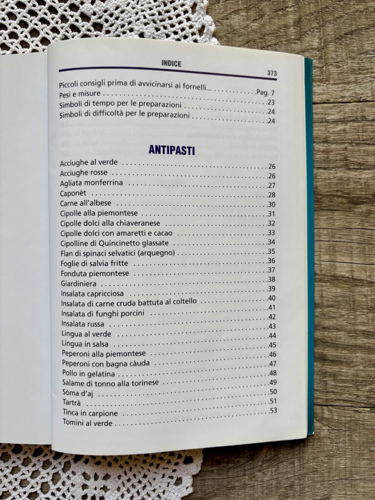 Marra, Cucina Piemontese