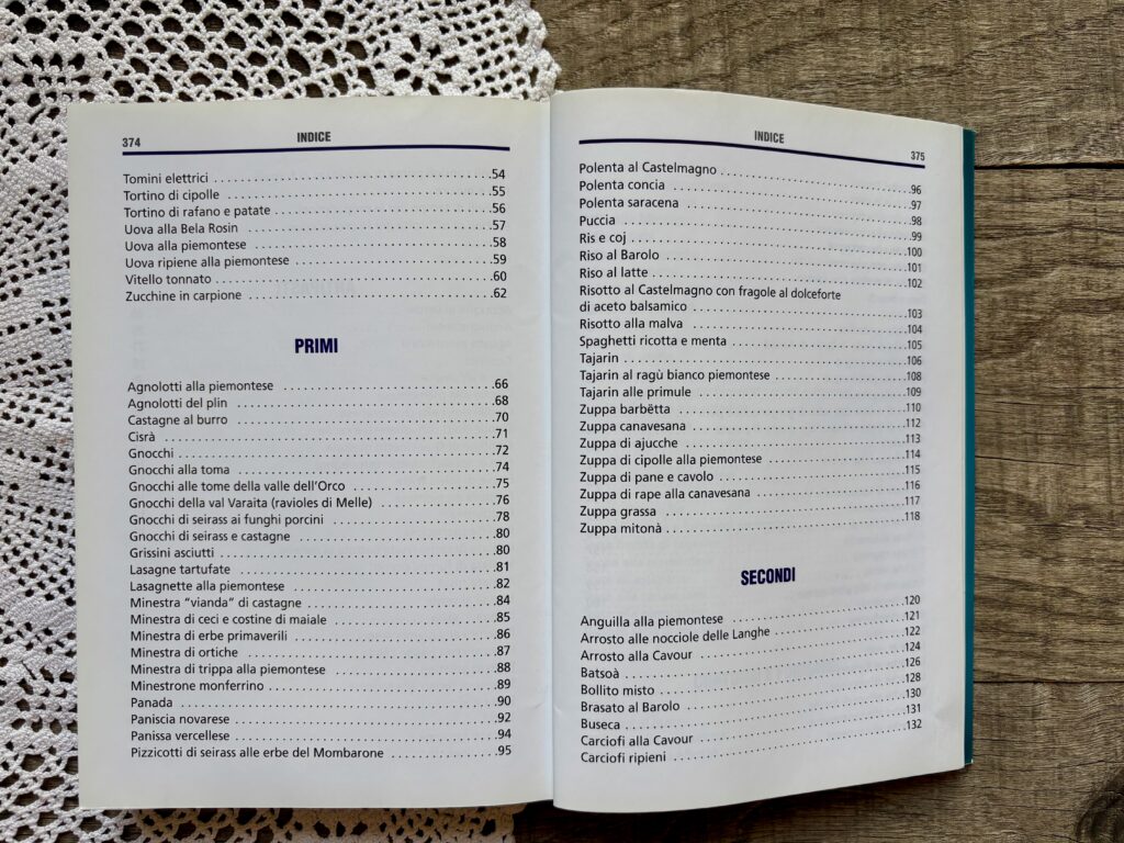 Marra, Cucina Piemontese