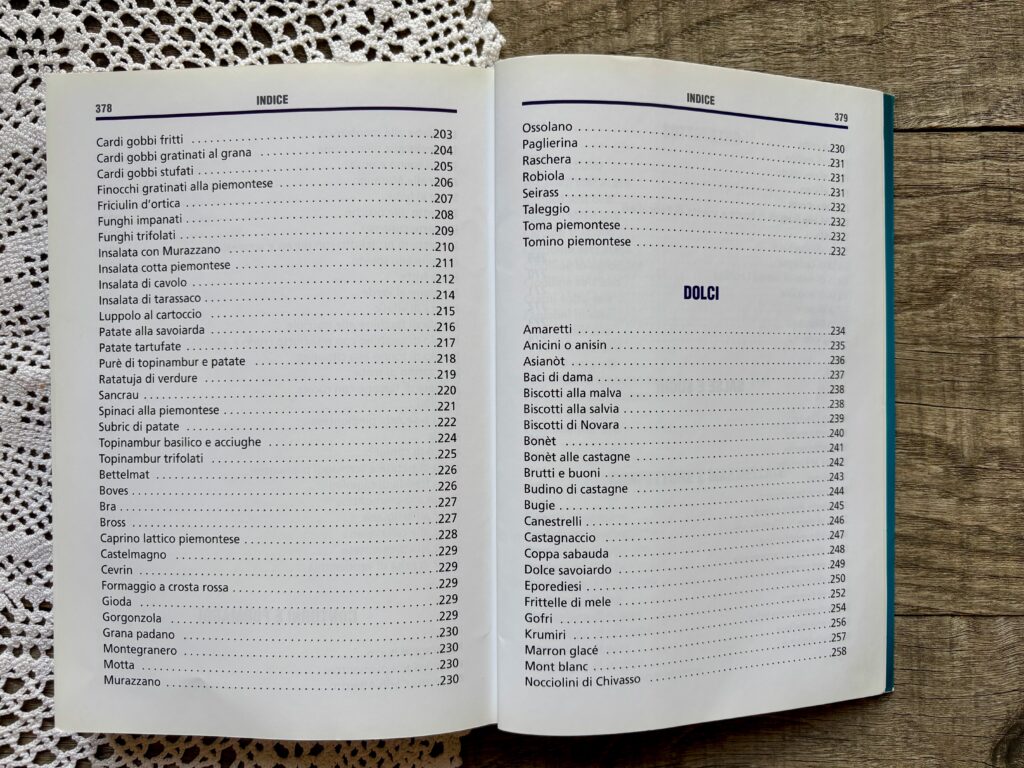 Marra, Cucina Piemontese