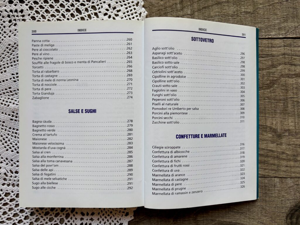 Marra, Cucina Piemontese