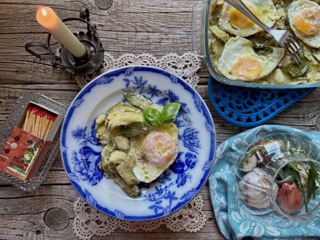 Carpione di uova e zucchine alla roerina